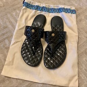 TORY BURCH BLACK SANDAL size 8 1/2